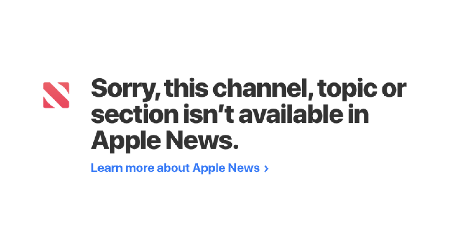 Apple News error